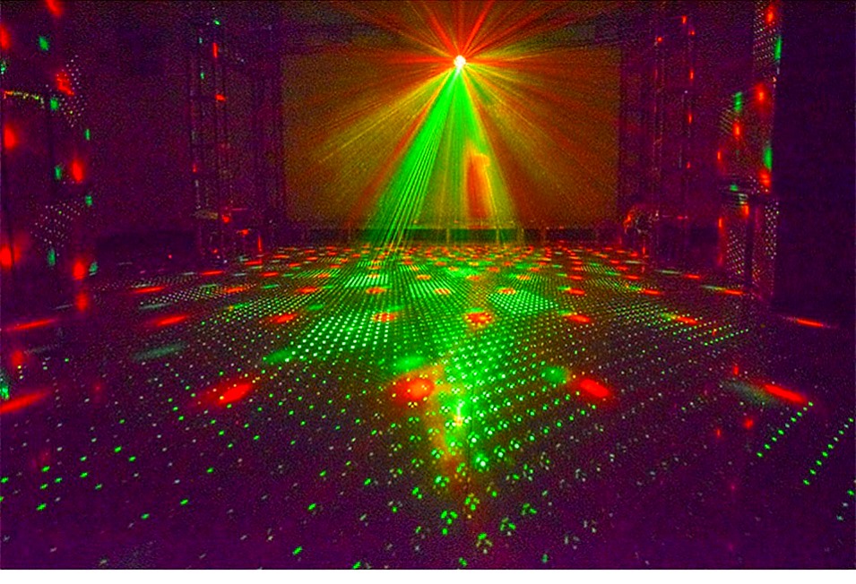 Лазерная цветомузыка, Цветомузыка на Новый год