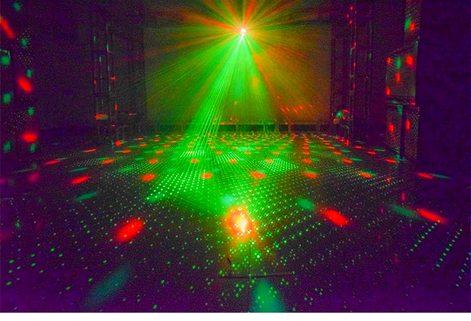 Лазерная цветомузыка, Цветомузыка на Новый год